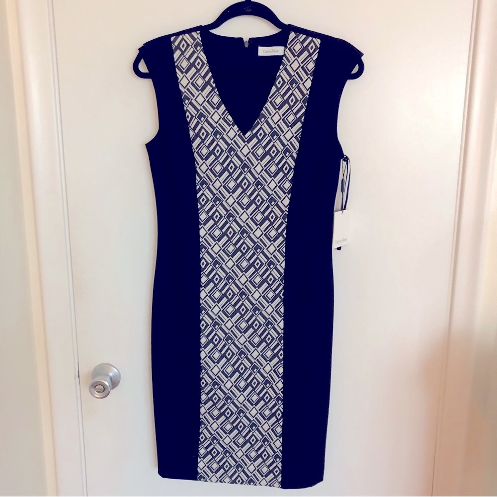 Calvin Klein black short sleeved dress